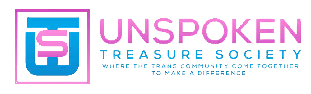 Unspoken Treasure Society logo in pink and blue with interlocking “U” and “S” icon