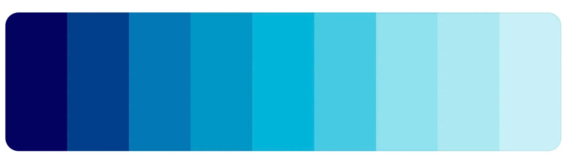 A palette of different shades of blue for planning Family Photos