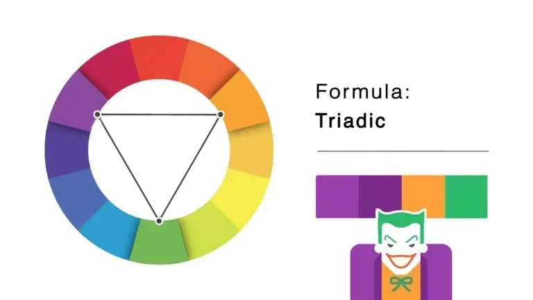 Triadic color, theory diagram for Family Photo planing