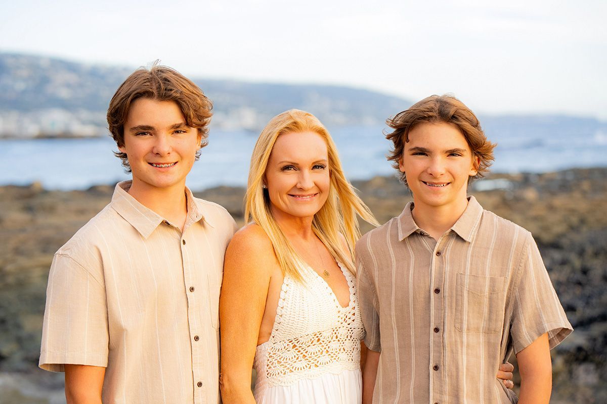 photo of family with smooth skin and perfect hair