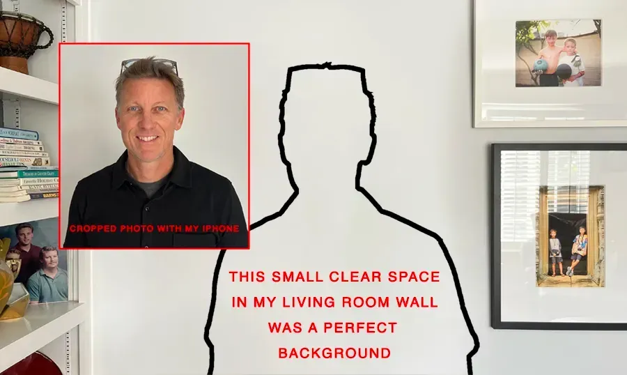  diagram of where to take a headshot in your home