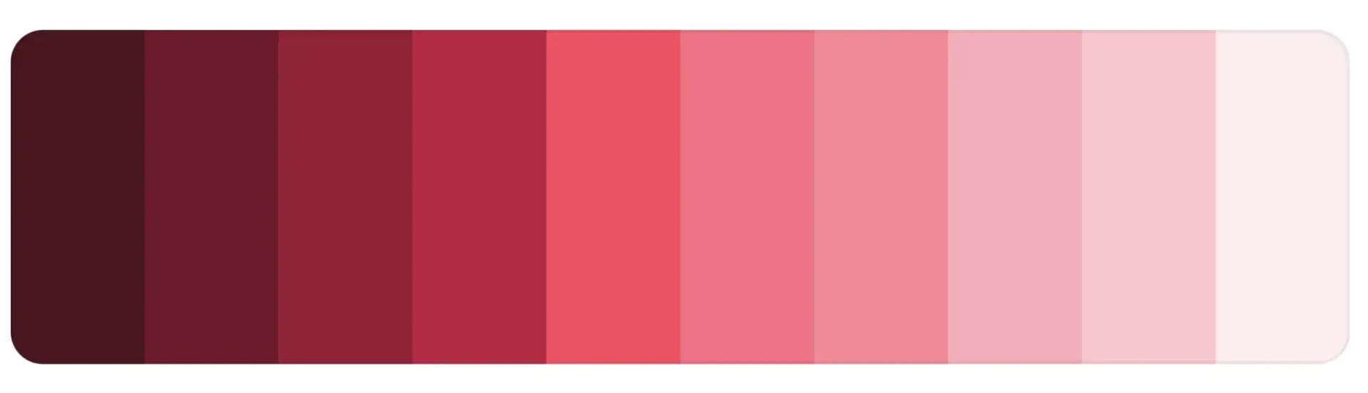 A palette of different shades of red for planning Family Photos