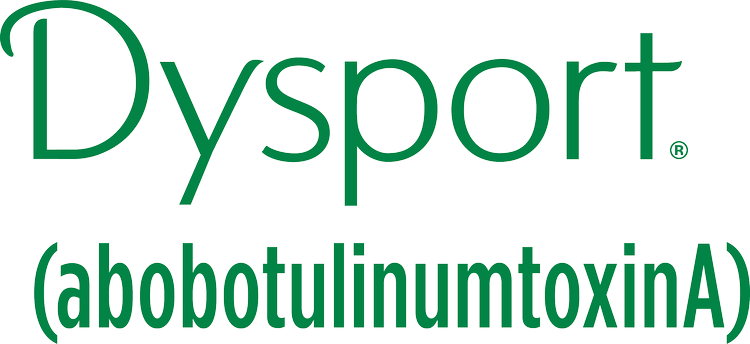 Dysport logo with green text and “(abobotulinumtoxinA)” beneath it