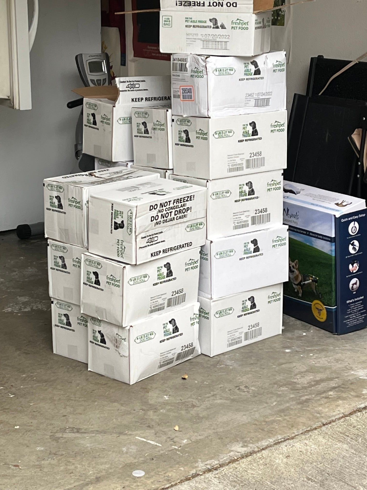 boxes of donations