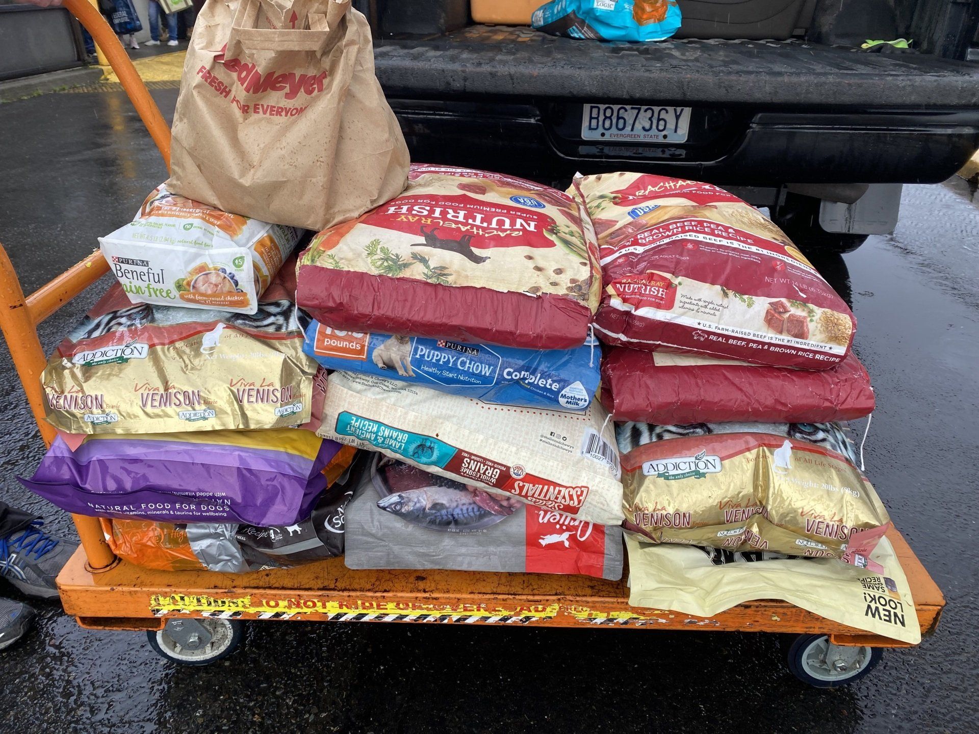 bags of pet food
