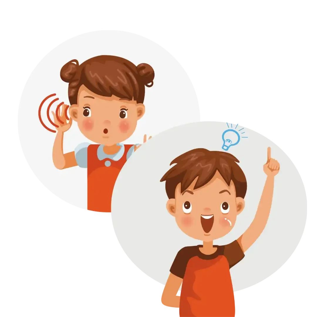 A boy and a girl are talking to each other.