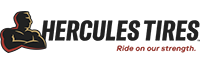 The logo for hercules tires shows a man with his arms crossed - Ode Auto Repair & Tire
