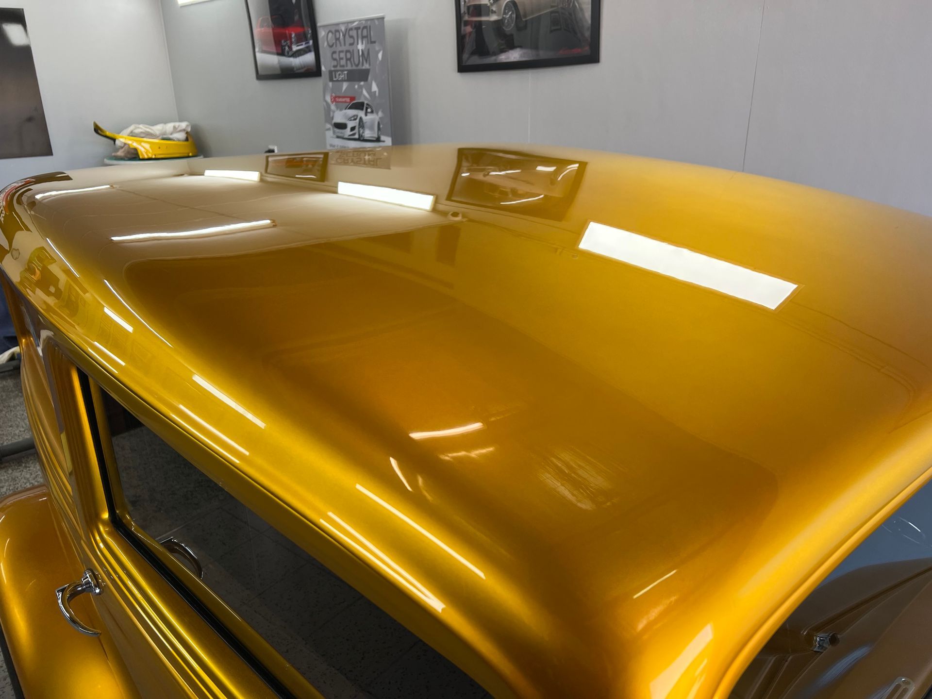 Glossy Gold Car Roof — Straightline Detailing Cairns in Bungalow, QLD