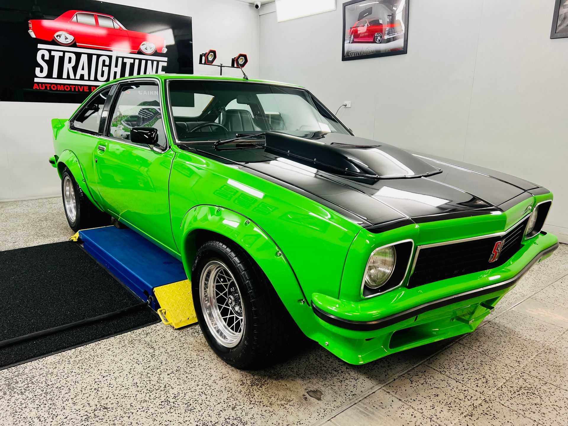 Bright Green Classic Muscle Car — Straightline Detailing Cairns in Bungalow, QLD