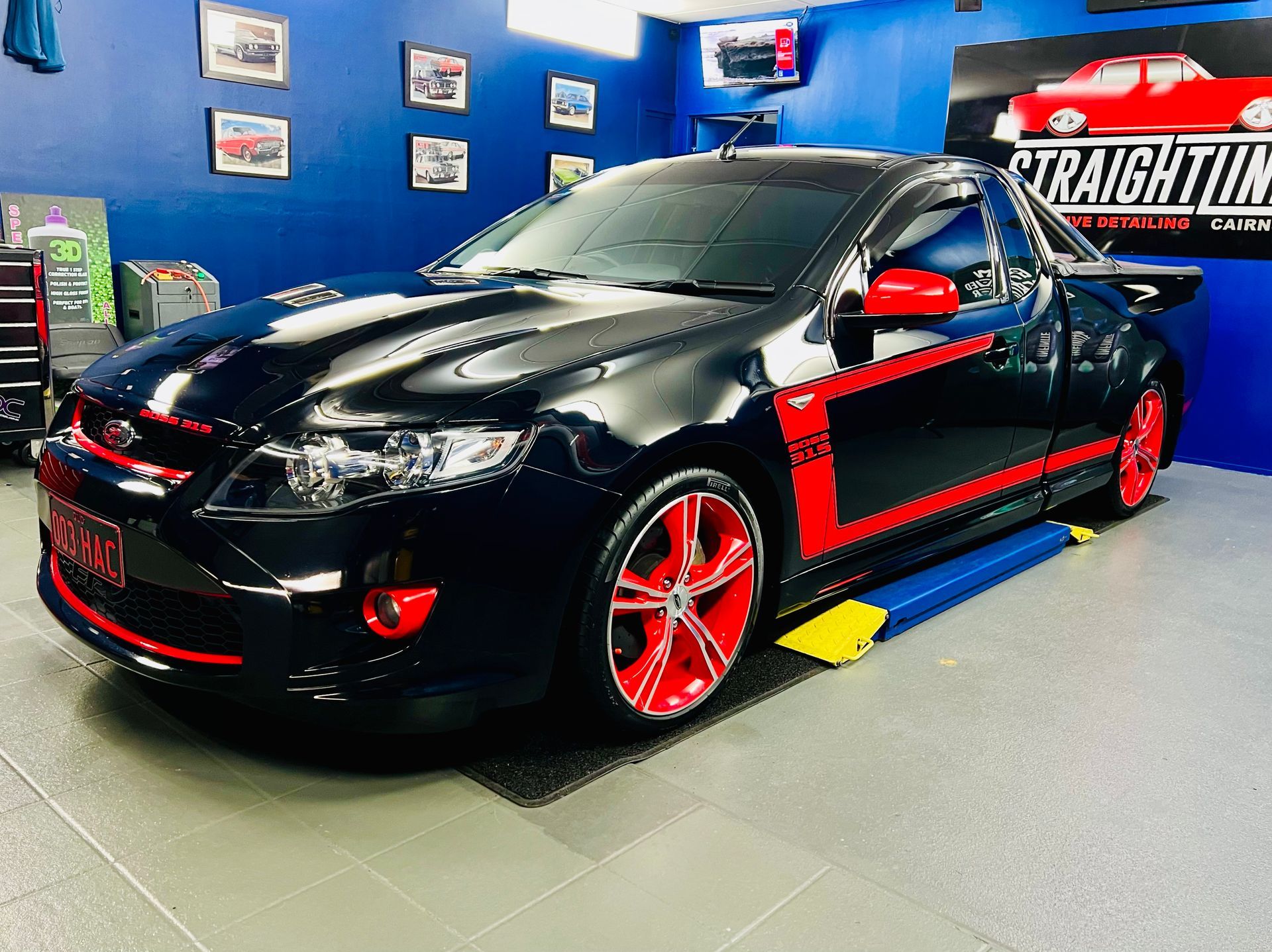Black Sports Coupe with Red Accents — Straightline Detailing Cairns in Bungalow, QLD