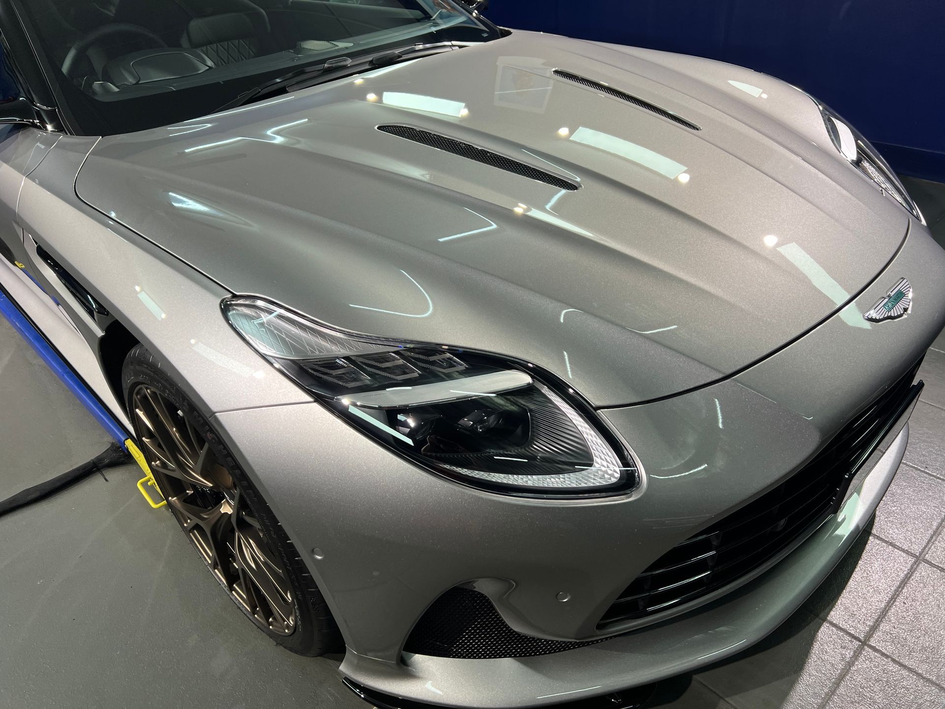 Silver Sports Car Displayed Indoors, Shown from The Front-Left Angle — Straightline Detailing Cairns in Bungalow, QLD