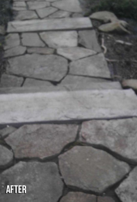 Stone steps leading upward, with