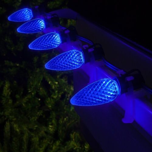blue christmas lights