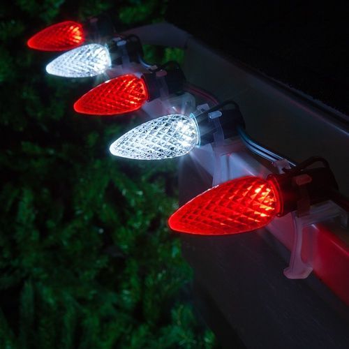 red and white christmas lights