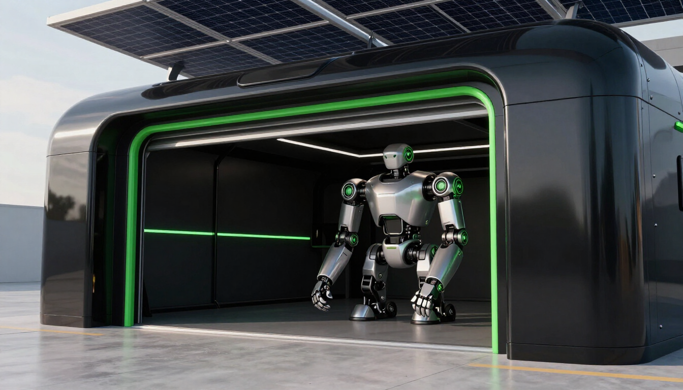 GreenBeam Garage with docking bay open