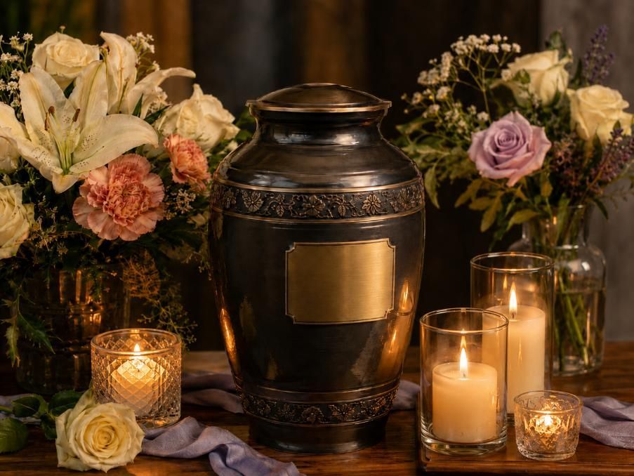 Pontotoc, MS Funeral Home and Cremations urn display