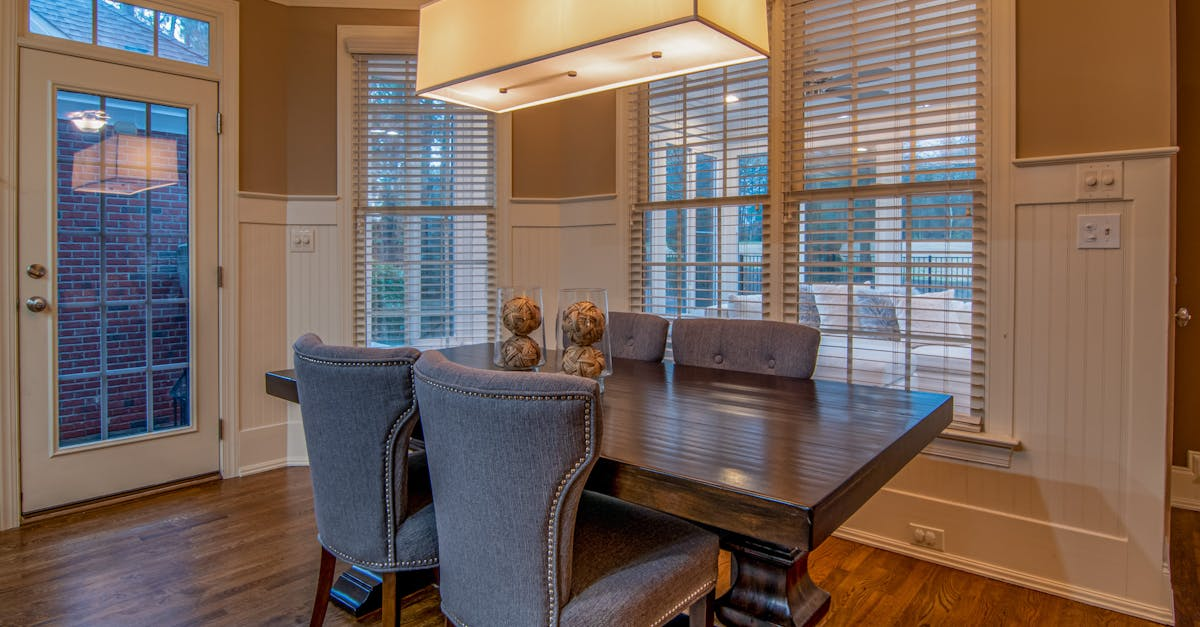 Newly refinished dining room table