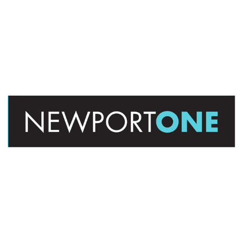 A logo for a company called newportone.