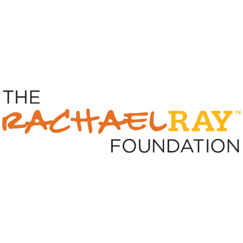 The logo for the rachael ray foundation is orange and black