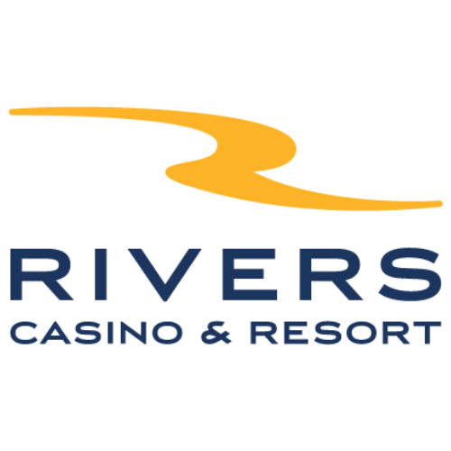 A logo for the rivers casino and resort