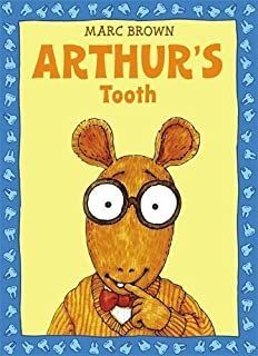A picture of a book called arthur 's tooth by marc brown.