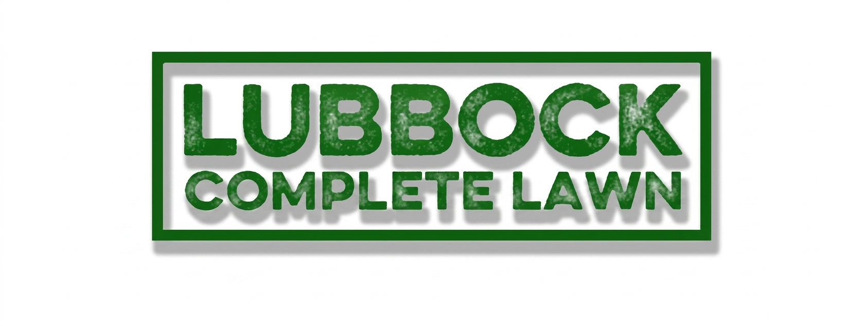 Lubbock Complete Lawn logo with green text on a white background