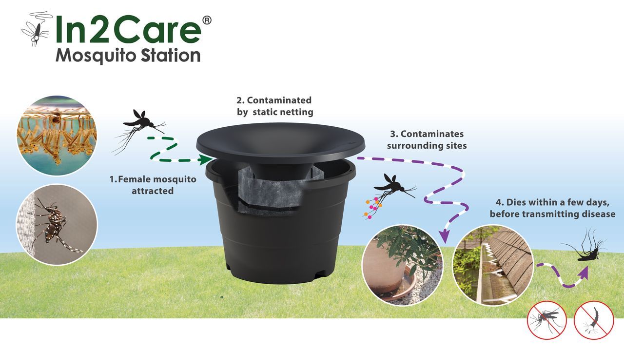 Pest Magic In2Care mosquito trap placed for long-term mosquito control