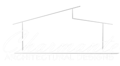 Simple line drawing of a building roof profile with vertical supports and a central raised section