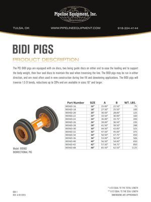 A brochure for bidi pigs product description.
