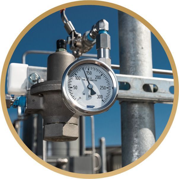 A pressure gauge with the number 300 on it