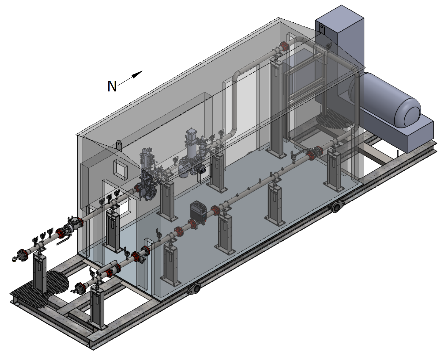 Drawing of PEI RNG skid