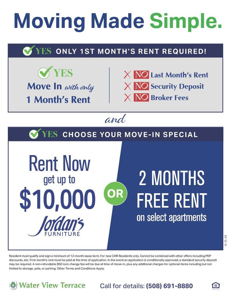 Moving Made Simple ad for renting special: $5,000 or 1 month free rent and $1,000 toward moving costs.