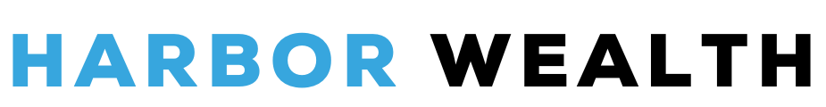 Harbor Wealth logo in blue and black text on a white background