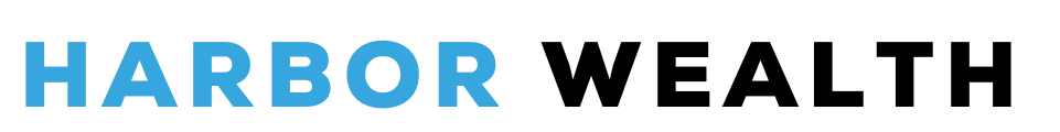 Harbor Wealth logo in blue and black text on a white background
