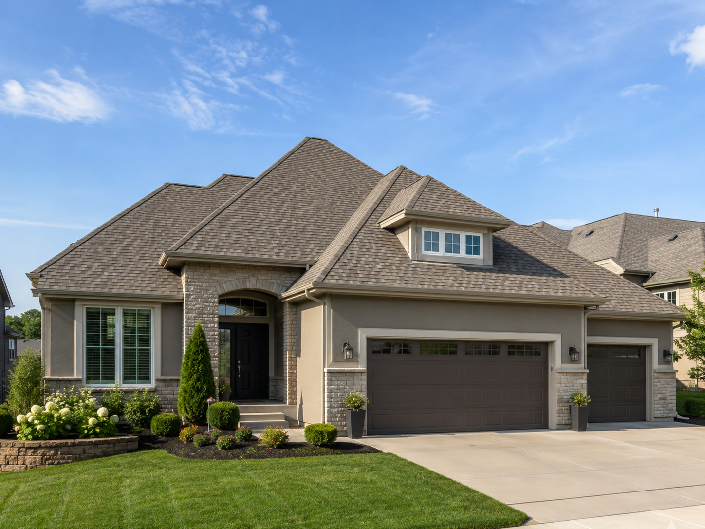 shingle roofing on residential home in Lenexa KS