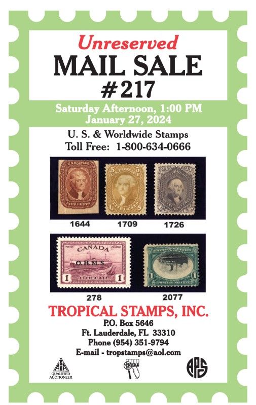 Collectables Tamarac, FL Tropical Stamps, Inc.