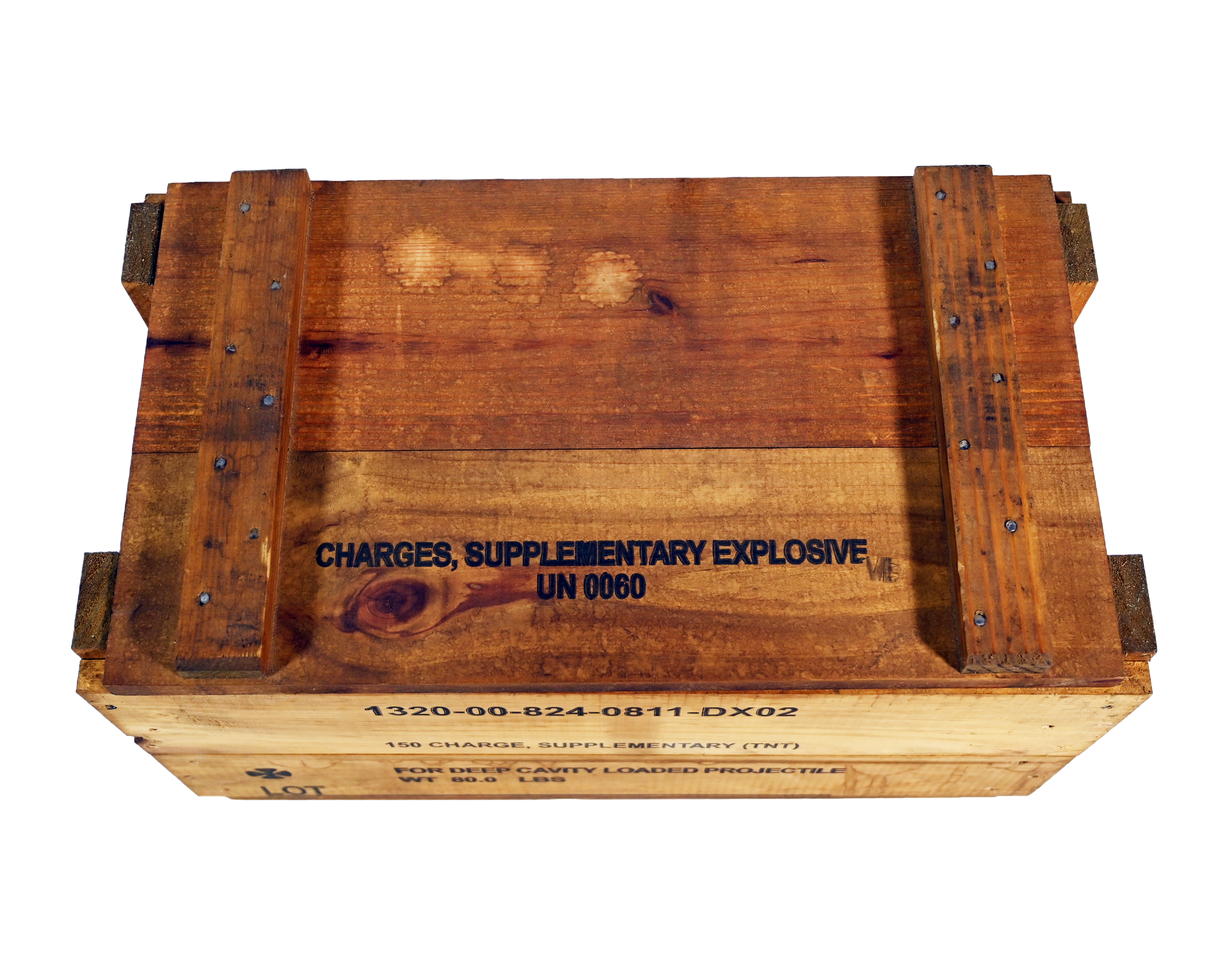 Wooden box with open lid and tools on a plywood surface, possibly for woodworking.
