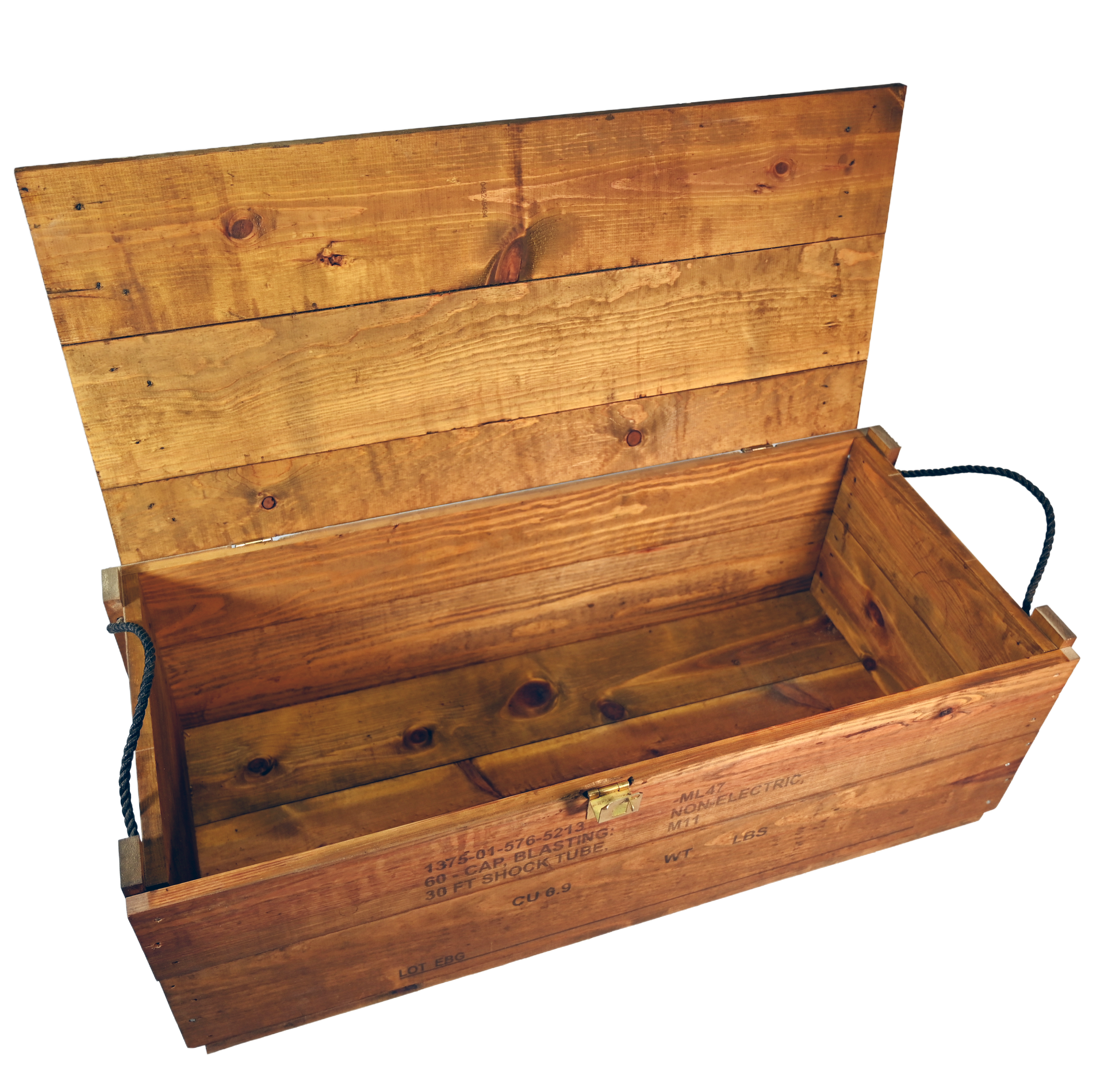 Wooden box frame under construction, set on a plywood surface with tools, in a workshop.