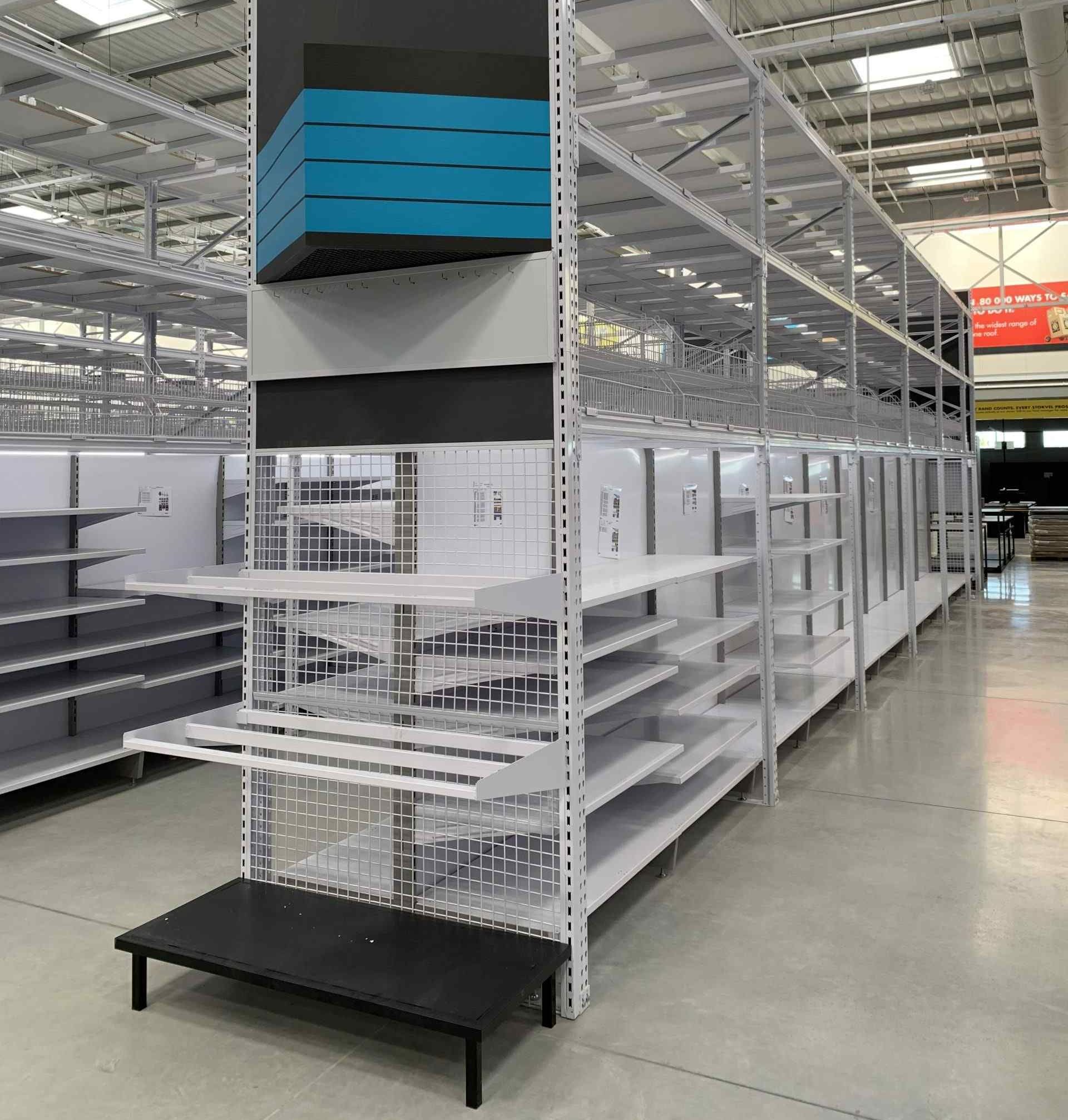In-rack shelving