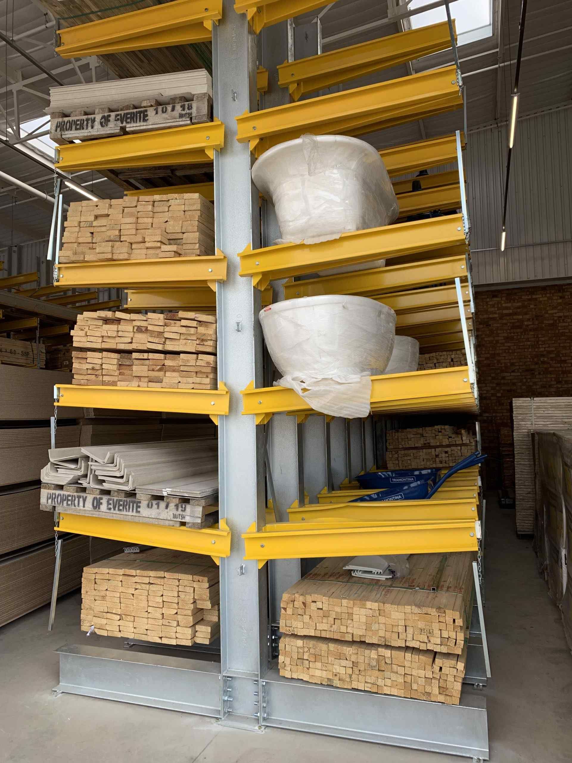 cantilever racking- StoreQuip (see image).