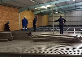 Mezzanine steel flooring