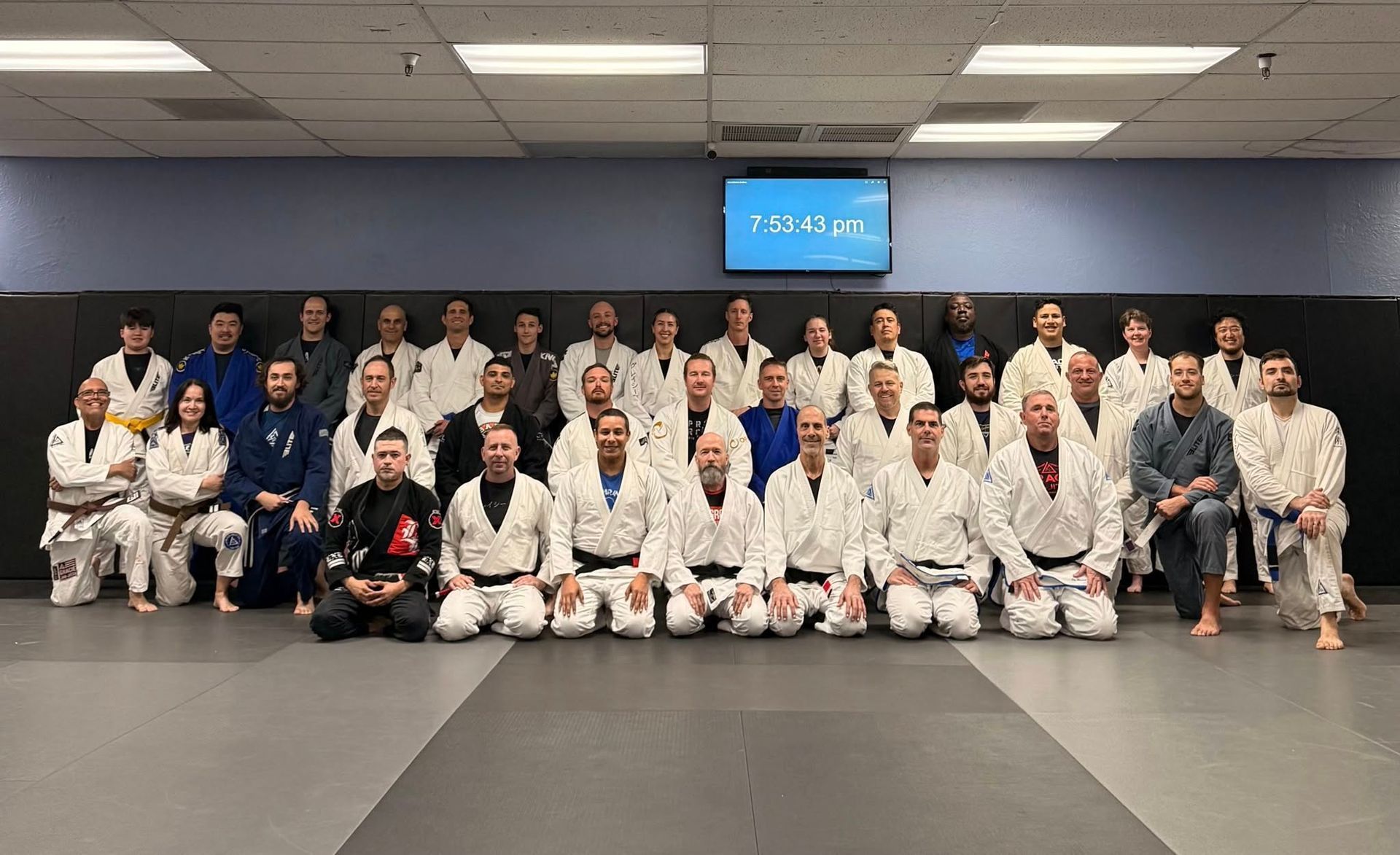 Adults training jiu jitsu together at Centerline Jiu-Jitsu Chandler in Chandler, AZ.