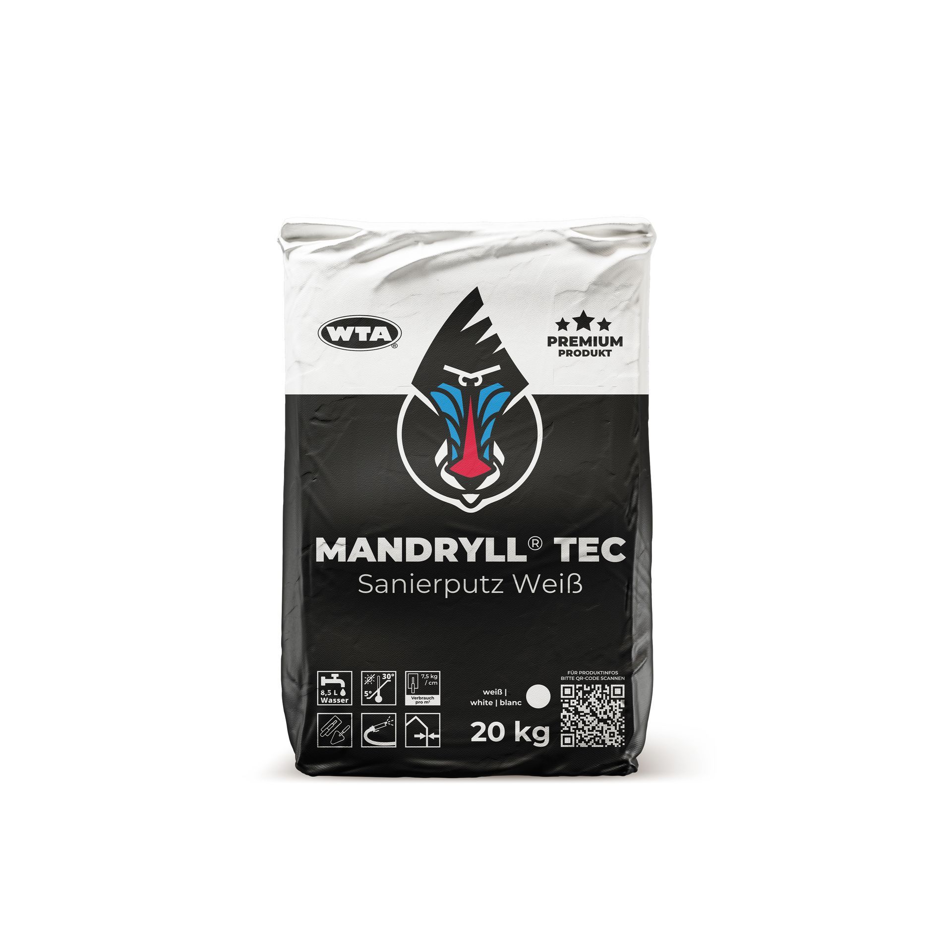MANDRYLL TEC Sanierputz Weiss