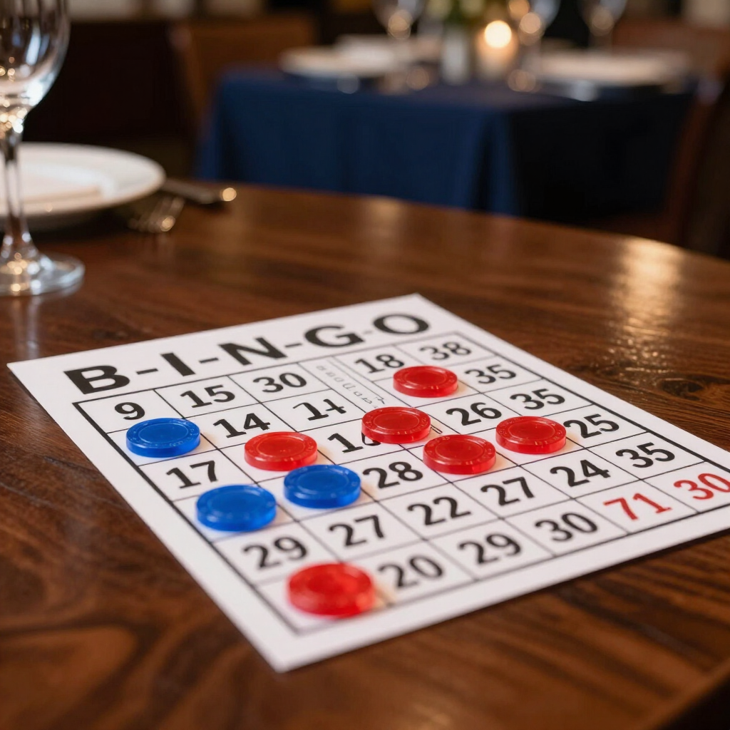 Bingo card close-up