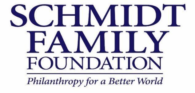 A logo for the schmidt family foundation philanthropy for a better world