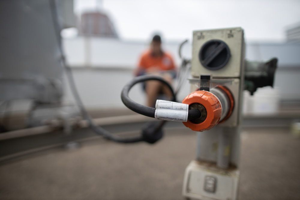 Electrical Fixture on Rooftop— Electrical Services in Jensen, QLD