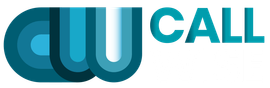 Een blauw-wit logo voor een bedrijf genaamd call