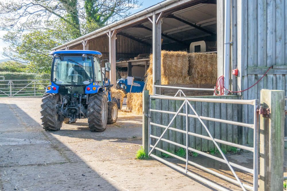 The tractor at the Isle of Wight Donkey Sanctuary works very hard every day to help move heavy objects, such a hay and straw bundles.