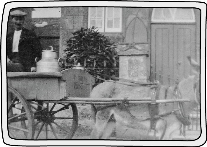 Donkeys pulling a milk churn at Rookley in 1930, Isle of Wight Donkeys pulling a milk churn in 1930 at Rookley, Isle of Wight