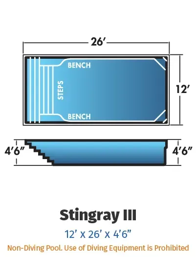 Blue 12' x 26' x 4'6